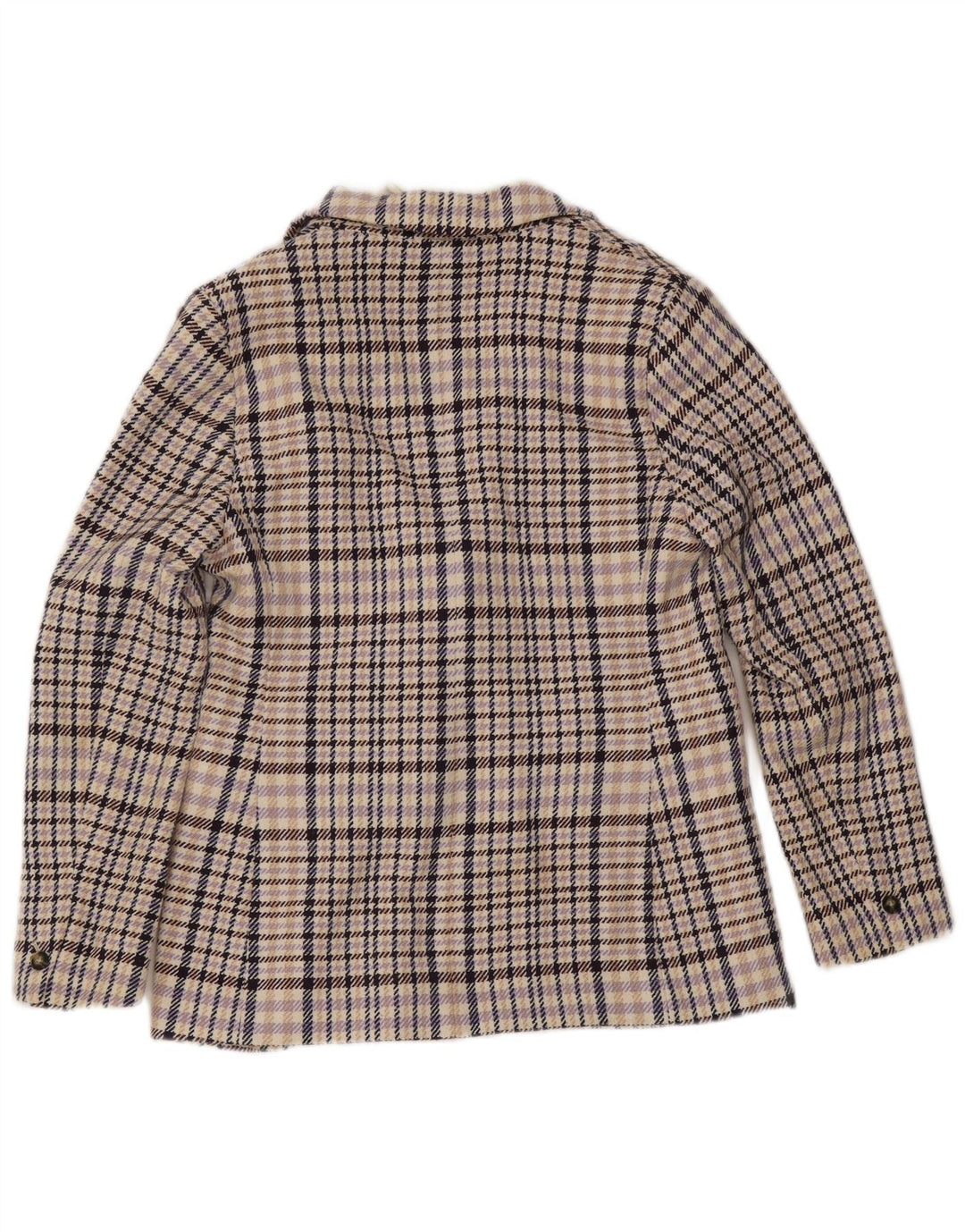 Marks & Spencer Womens Blazer Jacket UK 10 Small Multicoloured Check