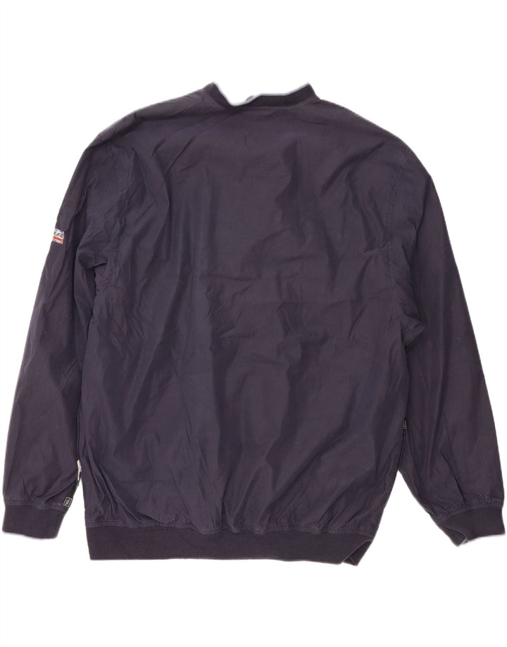 IZOD Mens Pullover Tracksuit Top Large Navy Blue Polyester Vintage Izod and Second-Hand Izod from Messina Hembry 