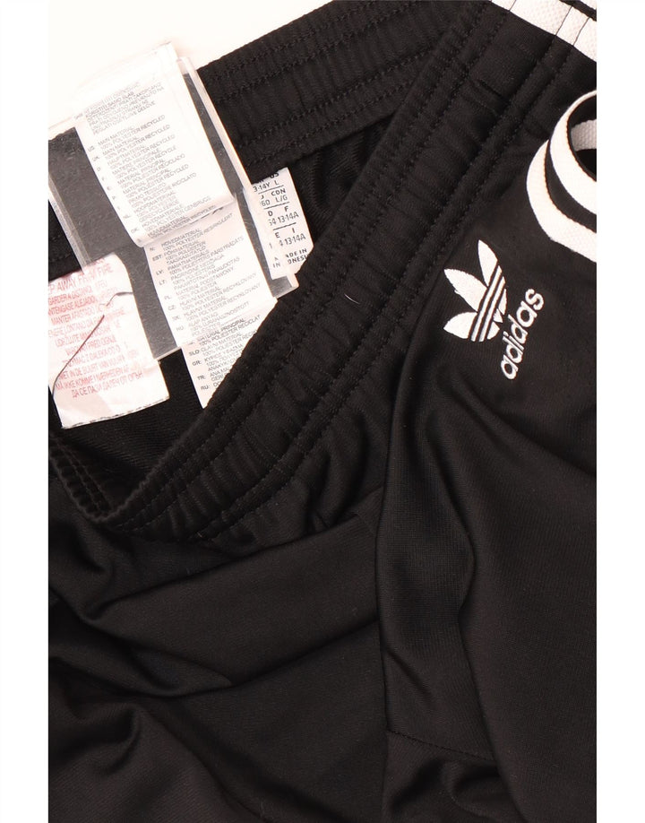 Adidas Boys Tracksuit Trousers Joggers 13-14 Years  Black Polyester