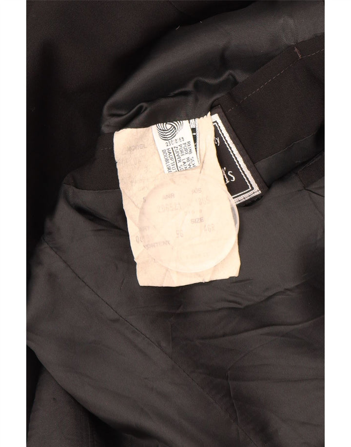 HUGO BOSS Mens 2 Button Blazer Jacket EU 56 3XL Black New Wool