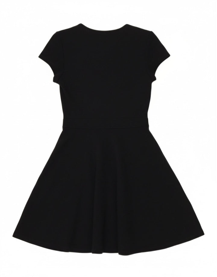 ZARA Womens A-Line Dress UK 12 Medium Navy Blue Viscose Vintage Zara and Second-Hand Zara from Messina Hembry 