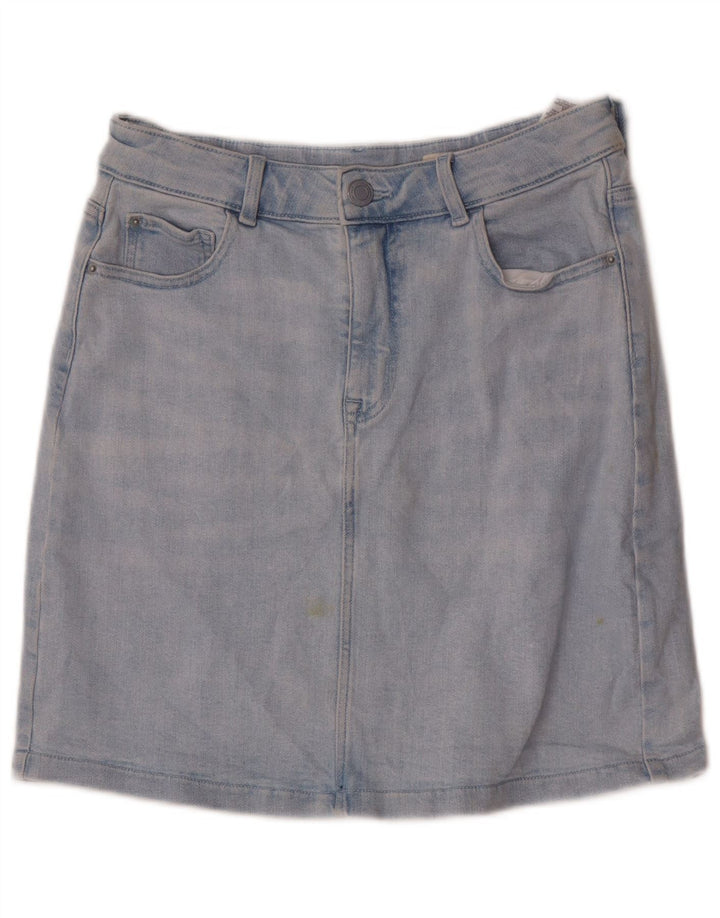 Marks & Spencer Womens Denim Skirt UK 8 Small W26  Blue Cotton