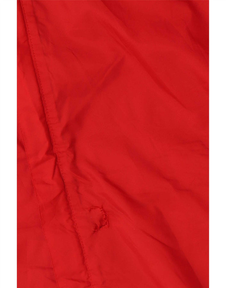 Adidas Mens Hooded Rain Jacket UK 38/40 Medium Red Nylon