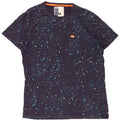 Superdry Mens T-Shirt Top Large Navy Blue Spotted Cotton