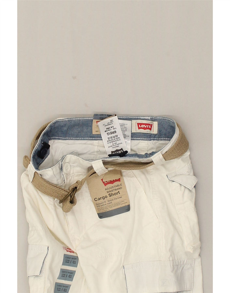 LEVI'S Boys Cargo Shorts 5-6 Years W22  White Cotton | Vintage Levi's | Thrift | Second-Hand Levi's | Used Clothing | Messina Hembry 