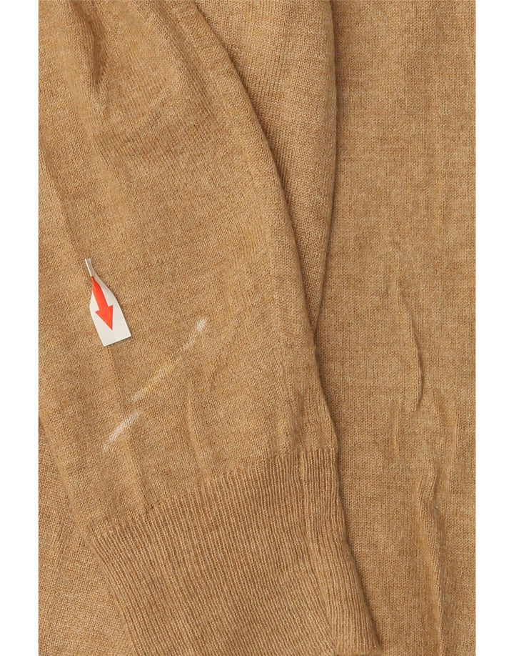 Marks & Spencer Womens Cardigan Sweater UK 14 Large  Beige Viscose