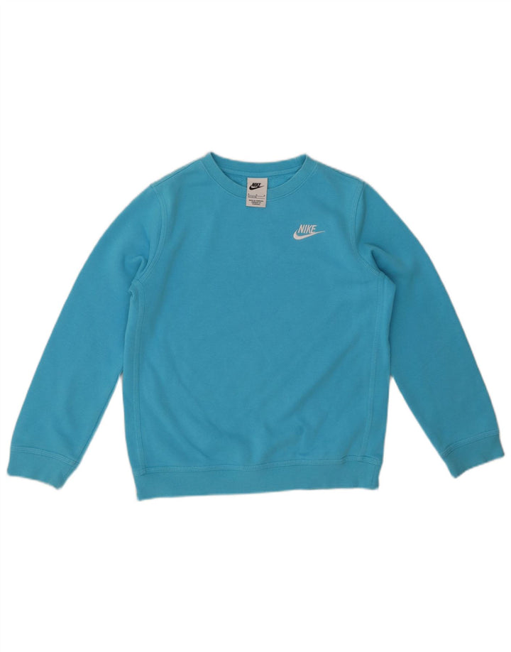 NIKE Boys Sweatshirt Jumper 10-11 Years Medium  Blue Cotton
