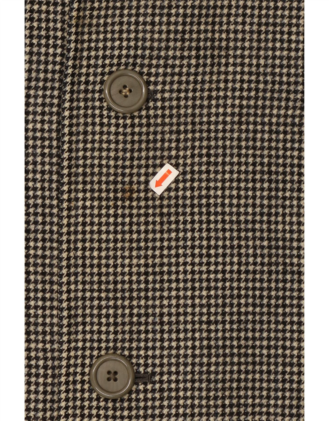 Aquascutum Mens Overcoat UK 36 Small Black Houndstooth Wool Classic