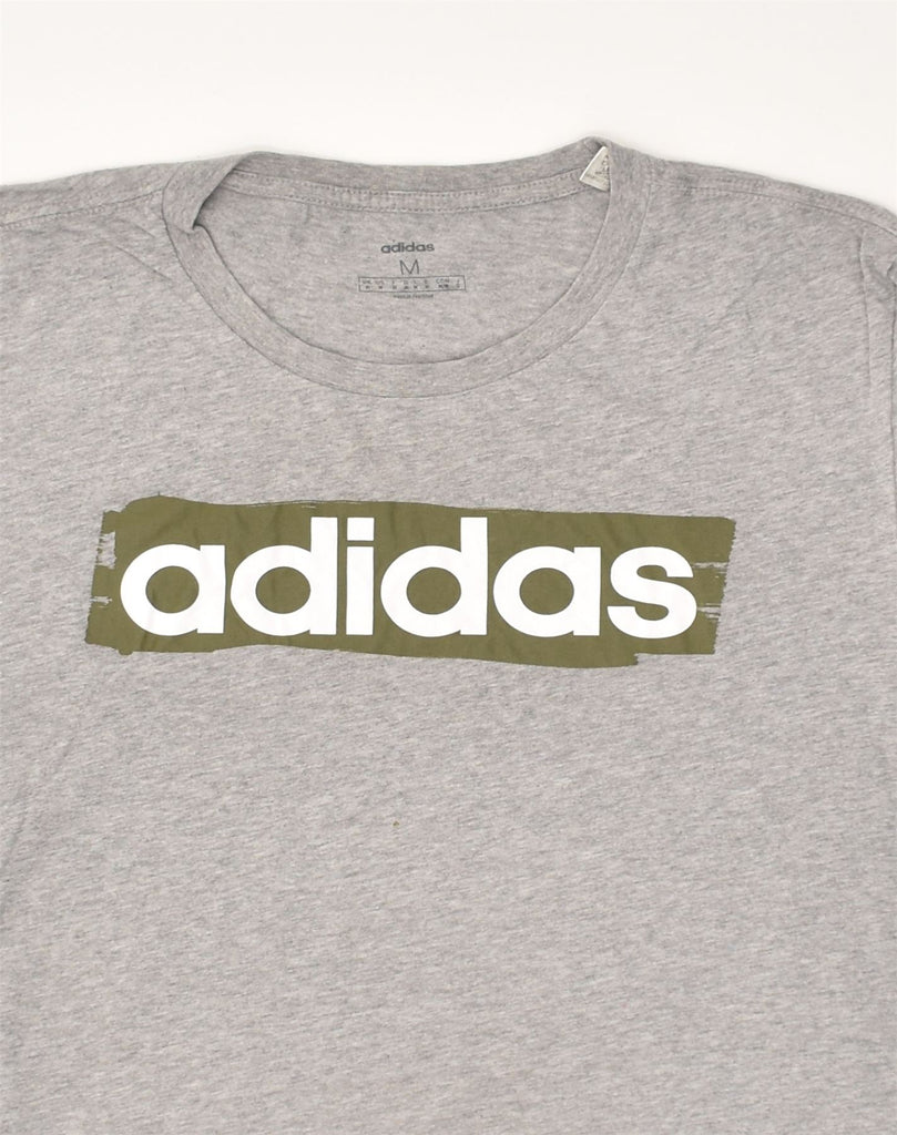 ADIDAS Mens Graphic T-Shirt Top Medium Grey Cotton | Vintage Adidas | Thrift | Second-Hand Adidas | Used Clothing | Messina Hembry 