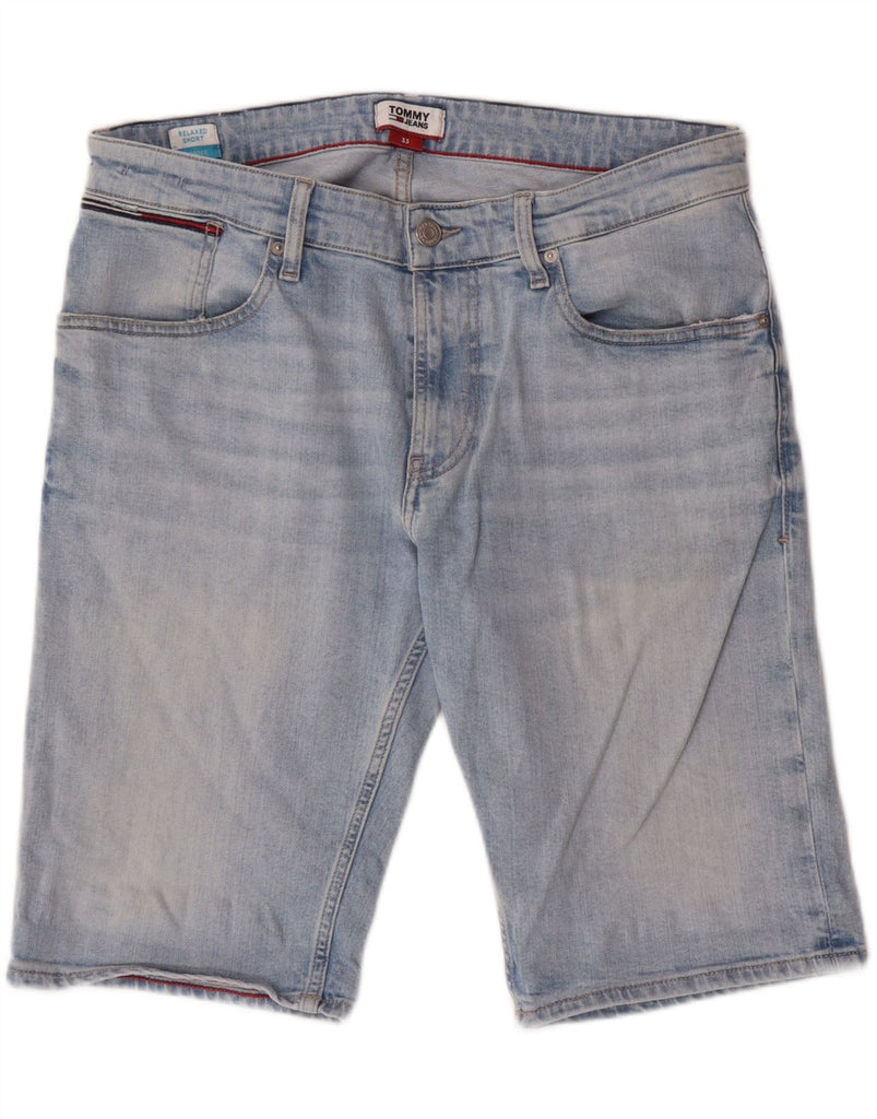 TOMMY HILFIGER Mens Relaxed Fit Denim Shorts W33 Medium Blue Cotton Vintage Tommy Hilfiger and Second-Hand Tommy Hilfiger from Messina Hembry 