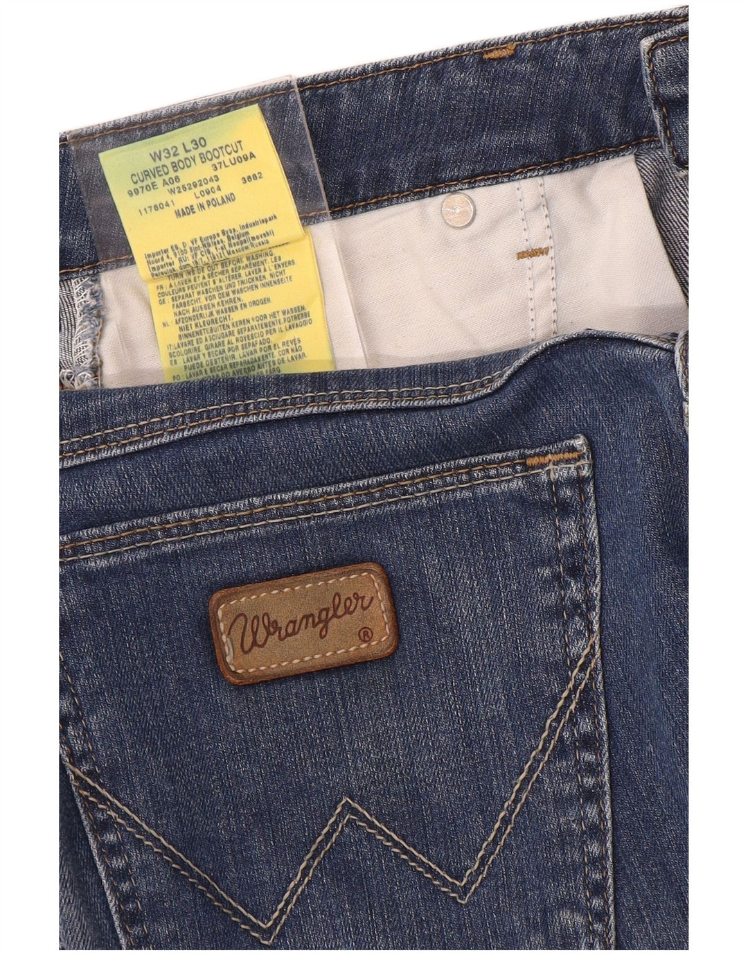Wrangler Womens Curvy Bootcut Jeans W32 L30 Blue Cotton