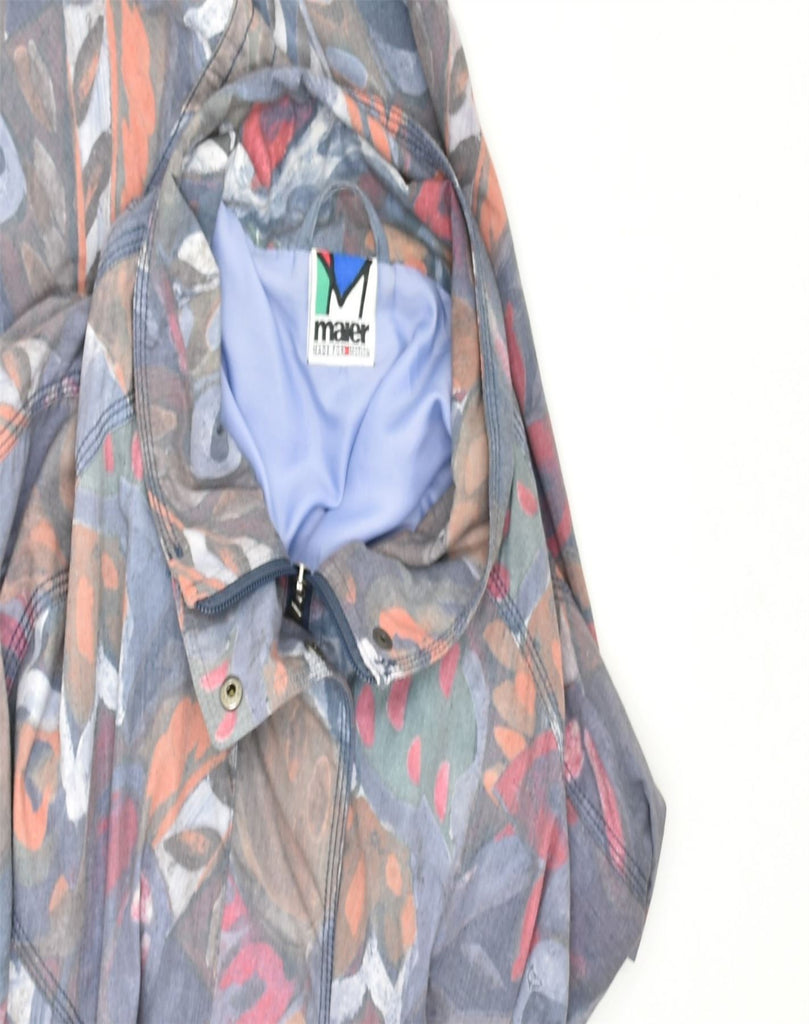 MAIER Womens Utility Jacket IT 44 Medium Multicoloured Floral Polyester | Vintage | Thrift | Second-Hand | Used Clothing | Messina Hembry 