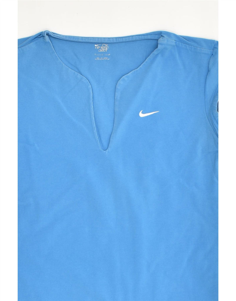 NIKE Womens T-Shirt Top UK 8 Small Blue Cotton | Vintage Nike | Thrift | Second-Hand Nike | Used Clothing | Messina Hembry 