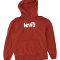 LEVI'S Mens Relaxed Graphic Hoodie Jumper Medium Brown Cotton Vintage Levi's and Second-Hand Levi's from Messina Hembry 