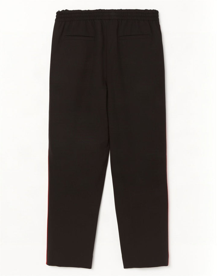 Zara Womens Tracksuit Trousers UK 12 Medium Black Colourblock
