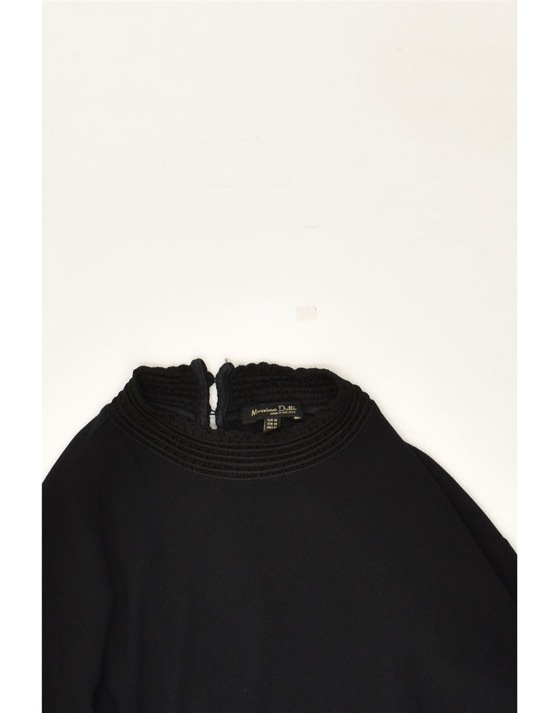MASSIMO DUTTI Womens Long Sleeve Blouse Top UK 12 Medium Black | Vintage Massimo Dutti | Thrift | Second-Hand Massimo Dutti | Used Clothing | Messina Hembry 