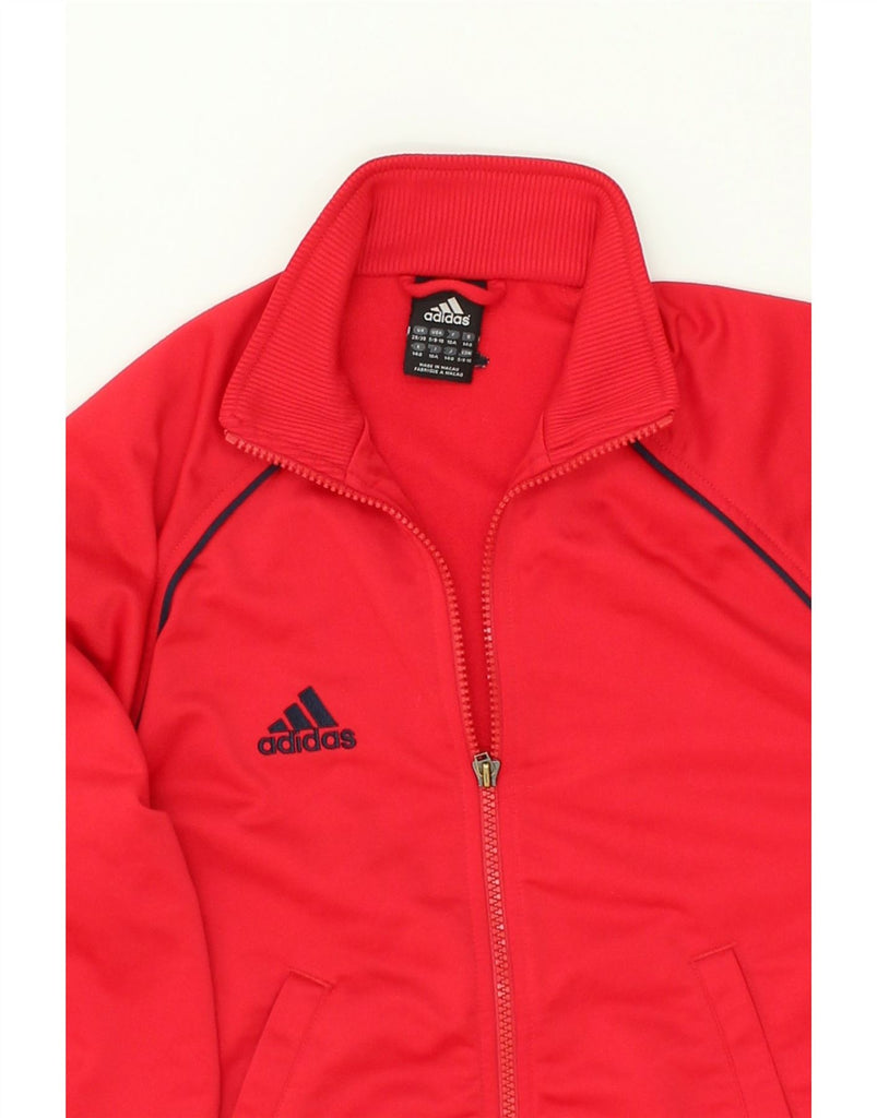 ADIDAS Boys Tracksuit Top Jacket 11-12 Years Red Polyester | Vintage Adidas | Thrift | Second-Hand Adidas | Used Clothing | Messina Hembry 