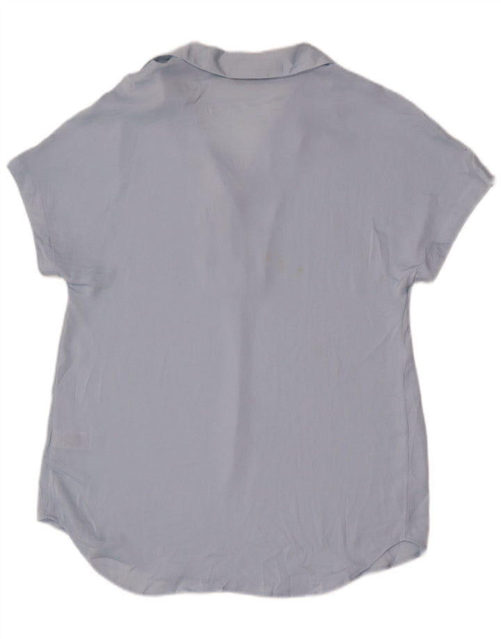 Marks & Spencer Womens Tunic Top UK 8 Small Blue Polyester