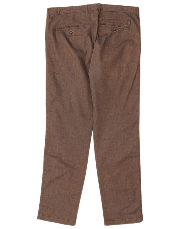 Hugo Boss Mens Regular Fit Chino Trousers IT 48 Medium W32 L30 Brown Cotton