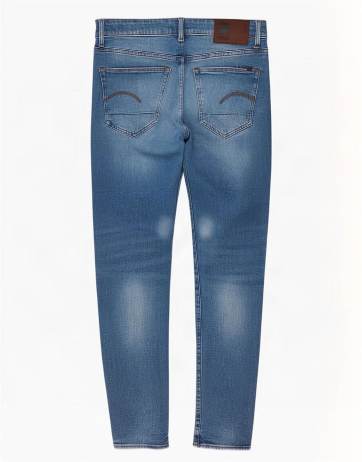 G-Star Mens 3301 Slim Jeans W32 L34 Blue Cotton