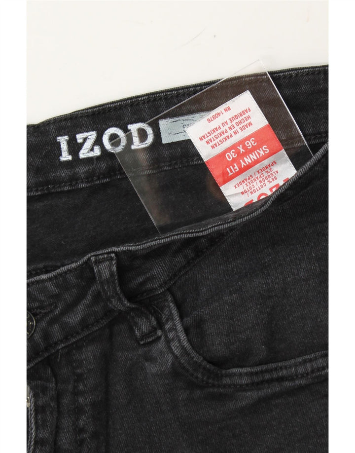 IZOD Mens Skinny Jeans W36 L30 Black Cotton Vintage Izod and Second-Hand Izod from Messina Hembry 