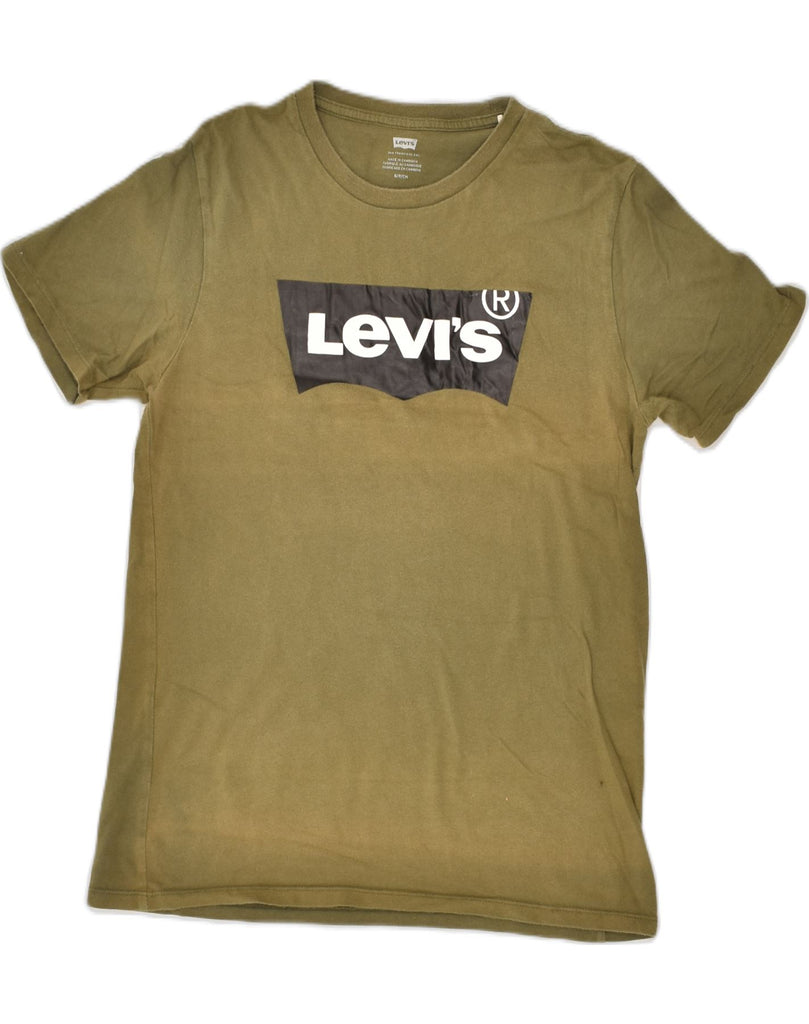 LEVI'S Mens Graphic T-Shirt Top Small Khaki Cotton | Vintage Levi's | Thrift | Second-Hand Levi's | Used Clothing | Messina Hembry 