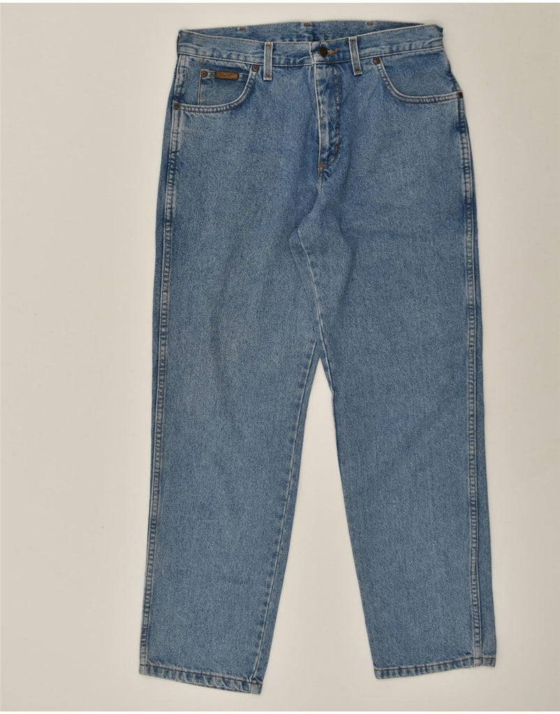 WRANGLER Mens Indiana Tapered Jeans W34 L32  Blue Cotton | Vintage Wrangler | Thrift | Second-Hand Wrangler | Used Clothing | Messina Hembry 