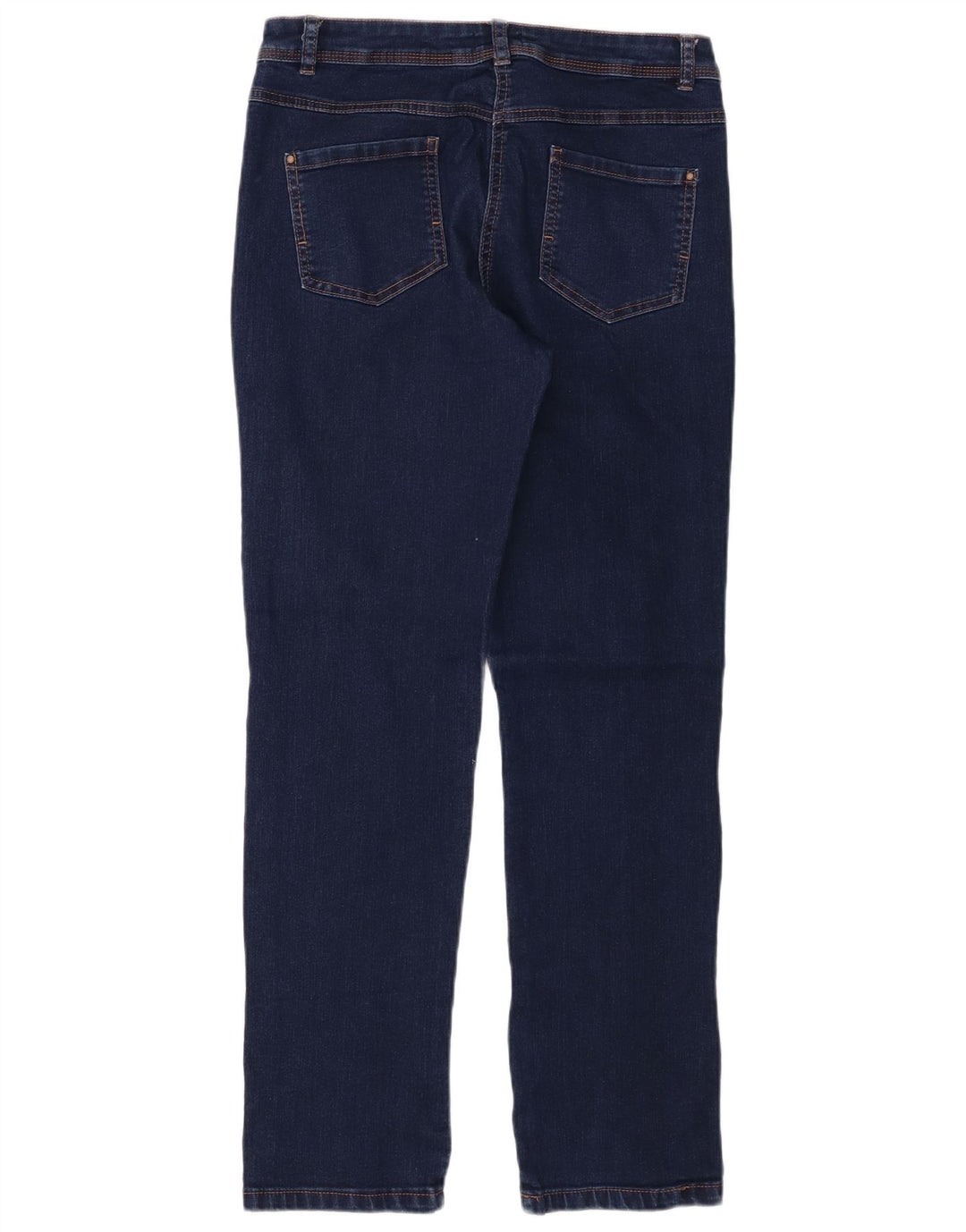 M&Co Womens Slim Jeans UK 12 Medium W34 L30 Navy Blue Cotton