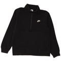 Nike Mens Zip Neck Sweatshirt Jumper Medium Black Cotton