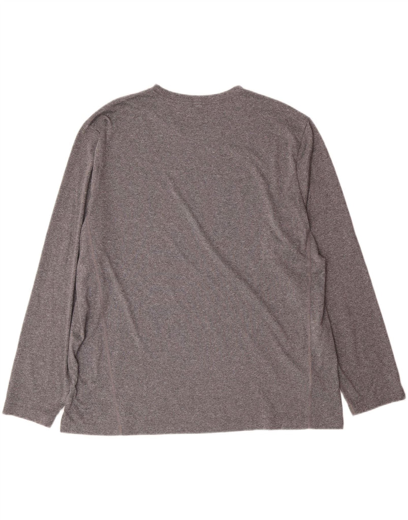 EDDIE BAUER Mens Top Long Sleeve XL Grey Polyester Vintage Eddie Bauer and Second-Hand Eddie Bauer from Messina Hembry 