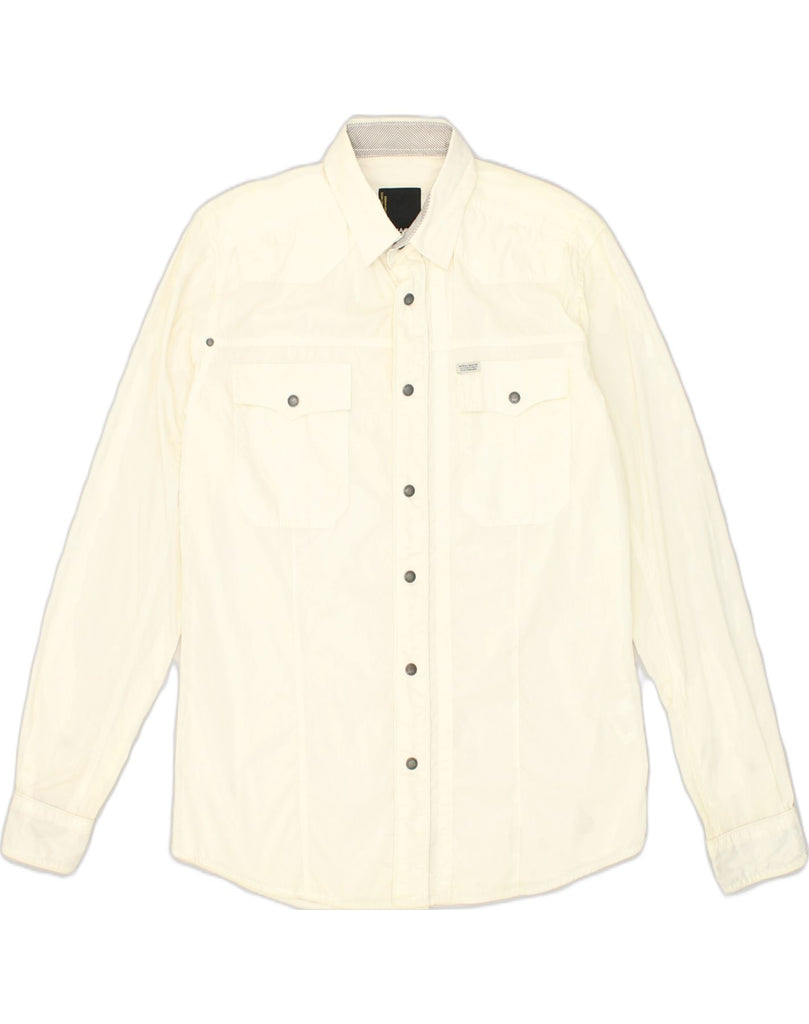 JACK & JONES Mens Shirt Small White Cotton | Vintage Jack & Jones | Thrift | Second-Hand Jack & Jones | Used Clothing | Messina Hembry 