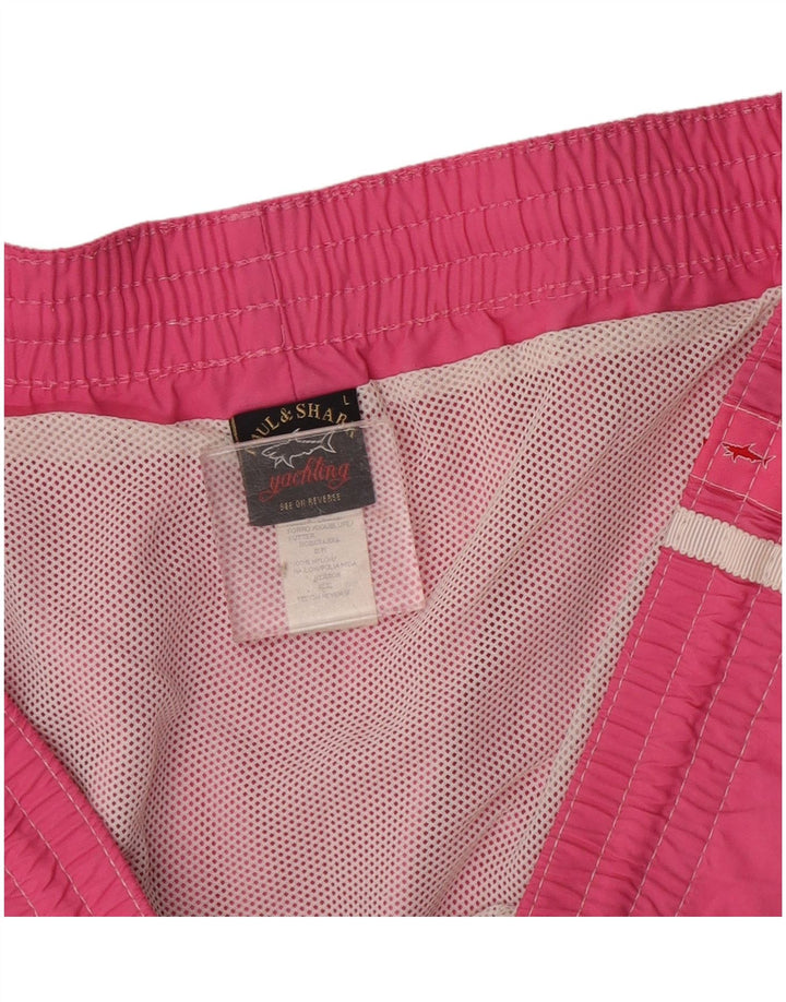 Paul & Shark Mens Yachting Swimming Shorts Large  Pink Polyester