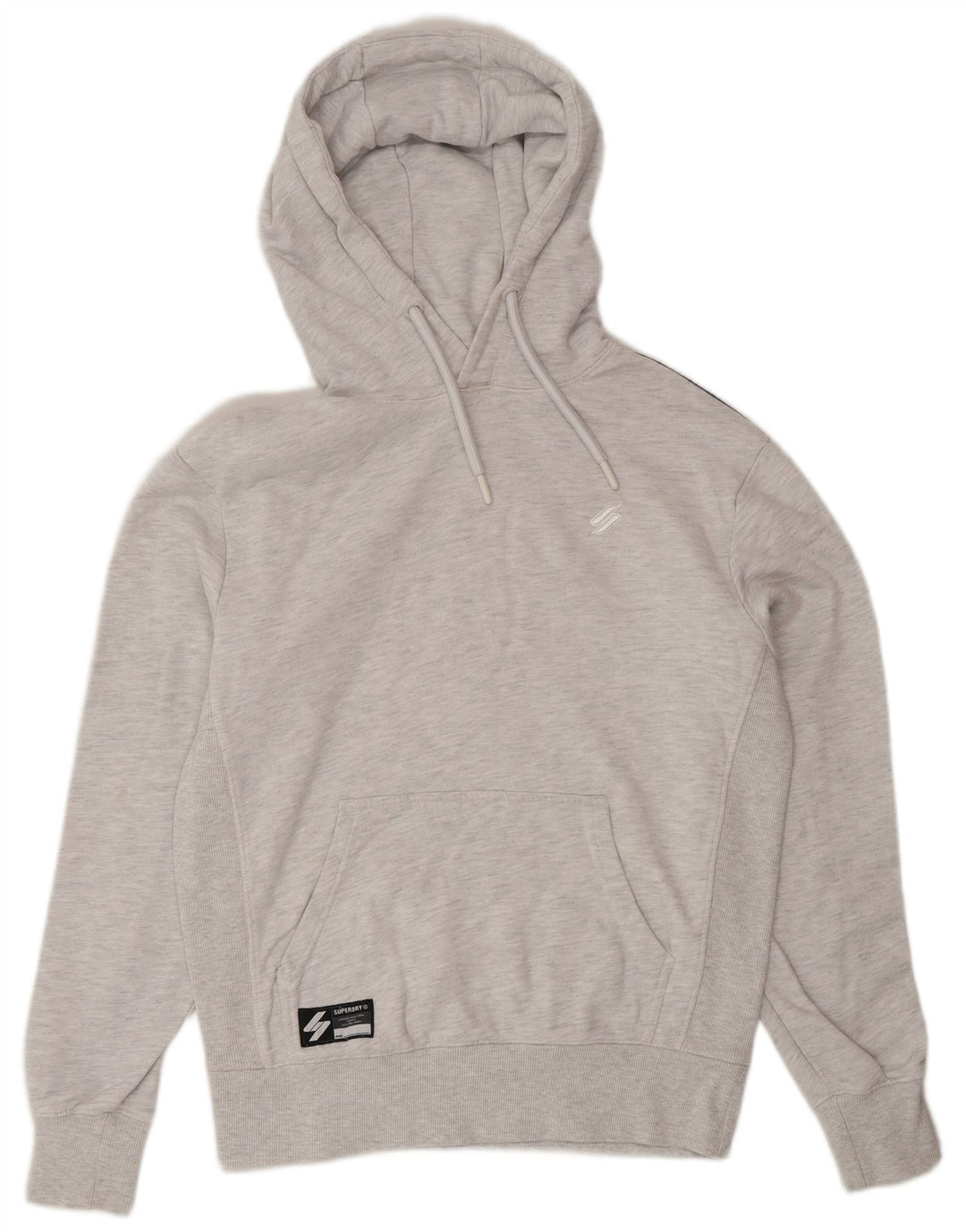 Superdry Mens Graphic Hoodie Jumper Small Grey Cotton
