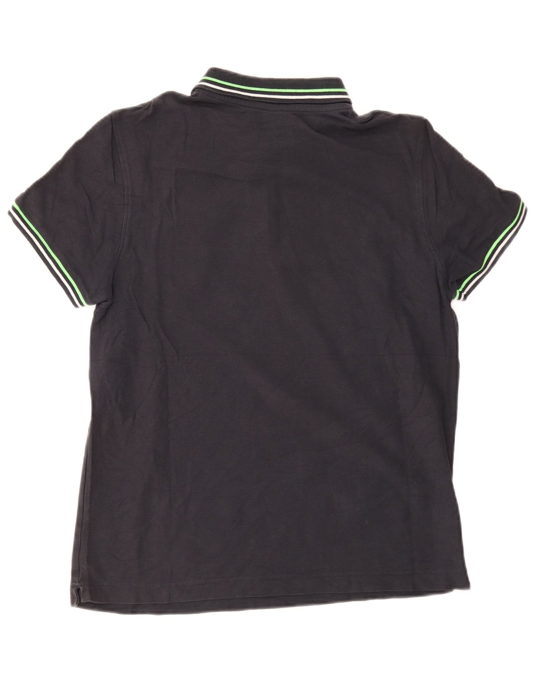 Lotto Mens Polo Shirt Medium Black Striped Cotton