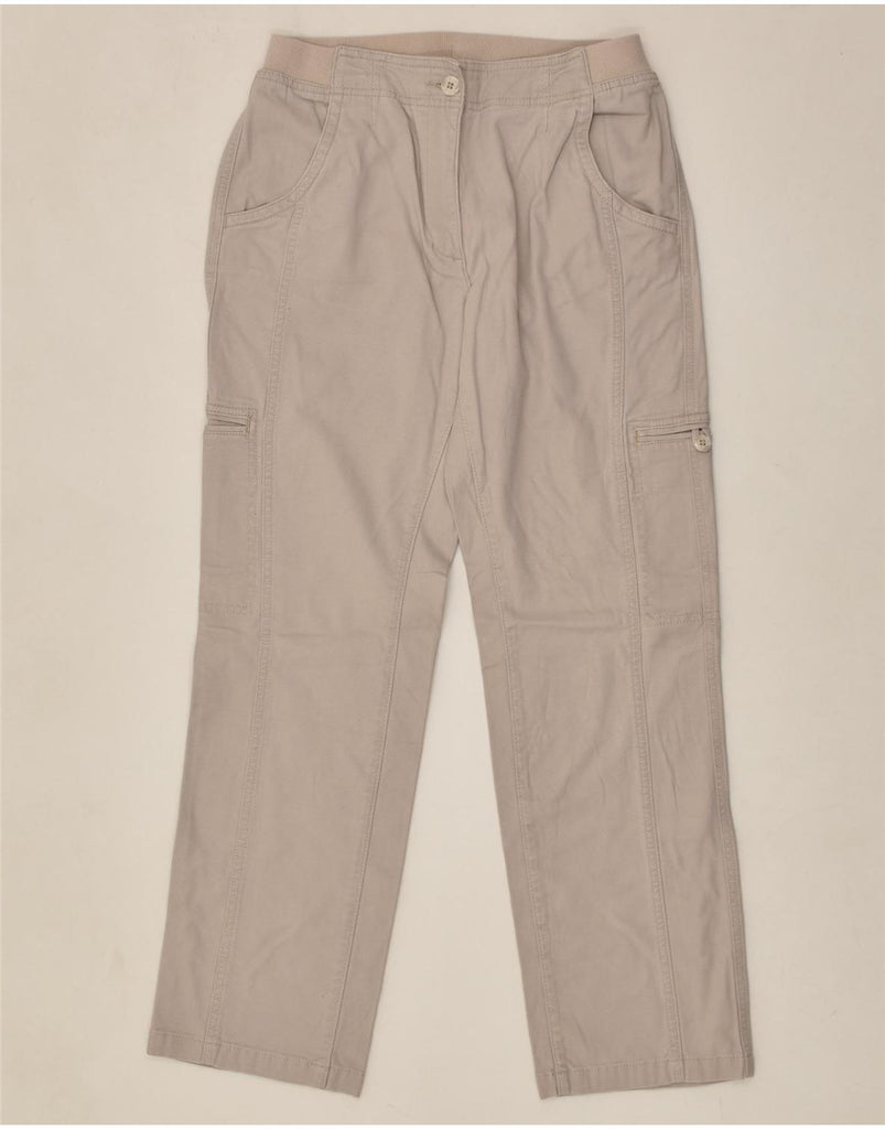 L.L.BEAN Womens Straight Cargo Trousers US 6 Medium W28 L28 Grey Cotton | Vintage L.L.Bean | Thrift | Second-Hand L.L.Bean | Used Clothing | Messina Hembry 