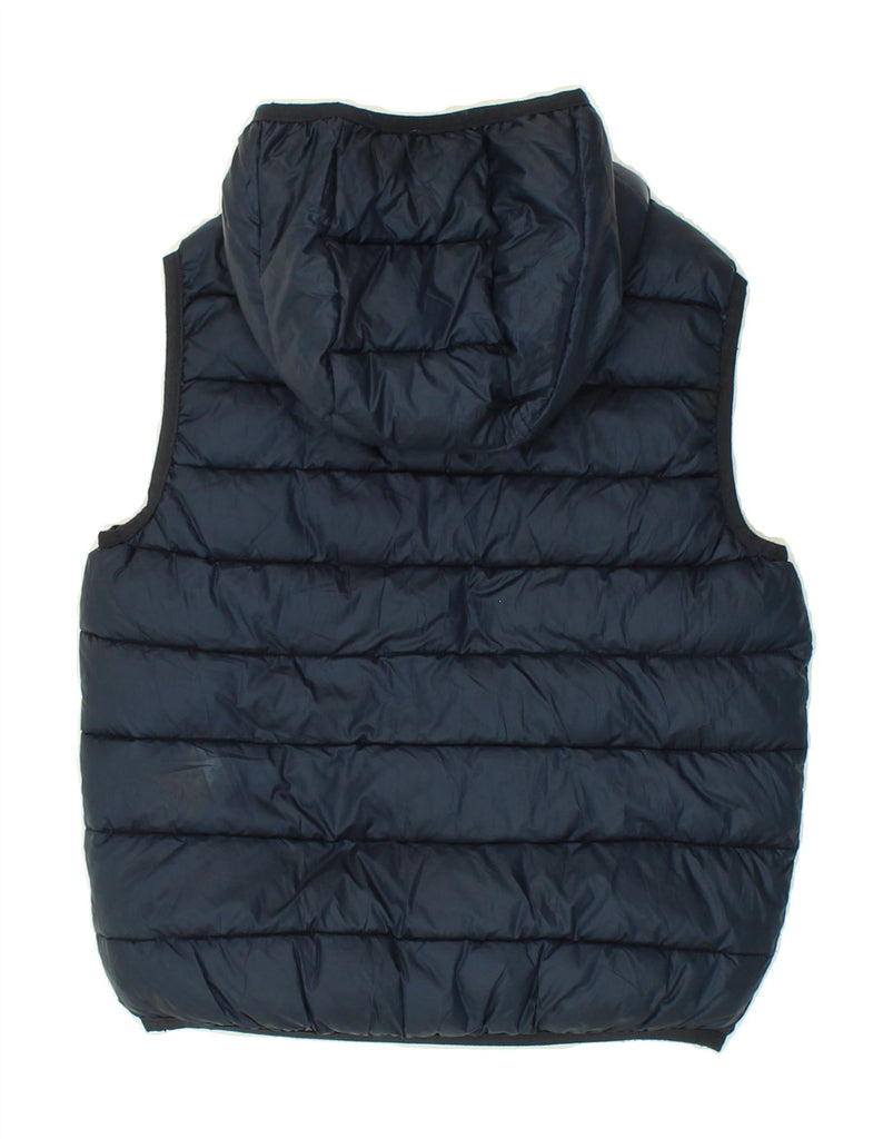 CHAMPION Boys Hooded Padded Gilet 9-10 Years Medium Navy Blue Polyester Vintage Champion and Second-Hand Champion from Messina Hembry 