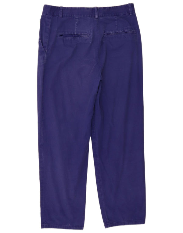 Cos Womens Straight Chino Trousers UK 16 Large W32 L26 Blue Cotton
