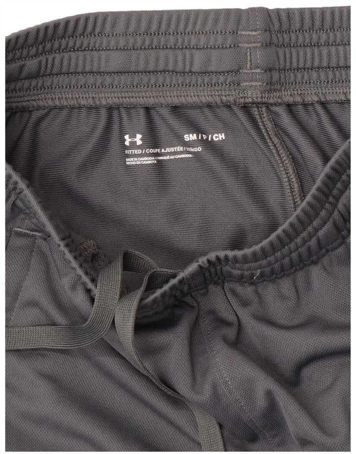 Under Armour Mens Fitted Tracksuit Trousers Small Grey
