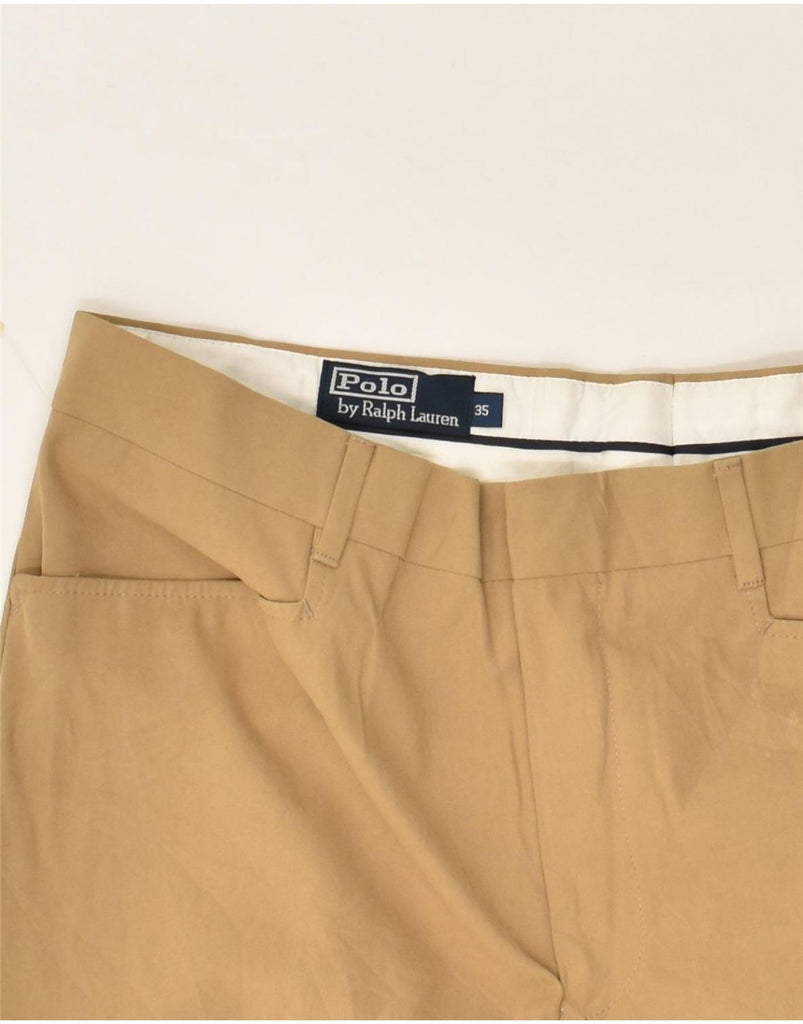 POLO RALPH LAUREN Mens Slim Casual Trousers W35 L33 Brown Cotton | Vintage Polo Ralph Lauren | Thrift | Second-Hand Polo Ralph Lauren | Used Clothing | Messina Hembry 