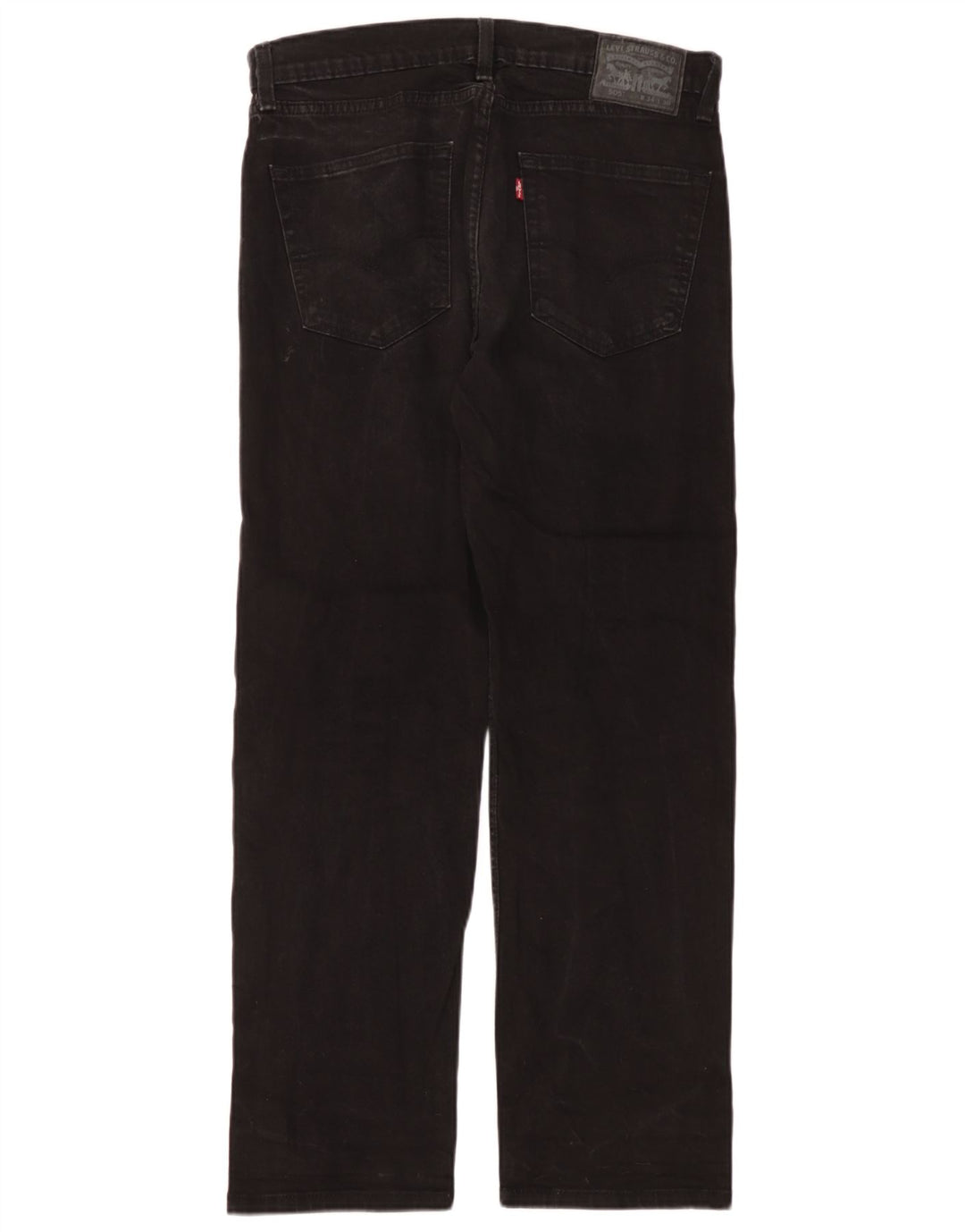 Levi's Mens 505 Straight Jeans W34 L30 Black Cotton