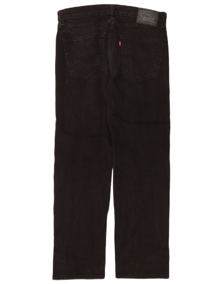Levi's Mens 505 Straight Jeans W34 L30 Black Cotton