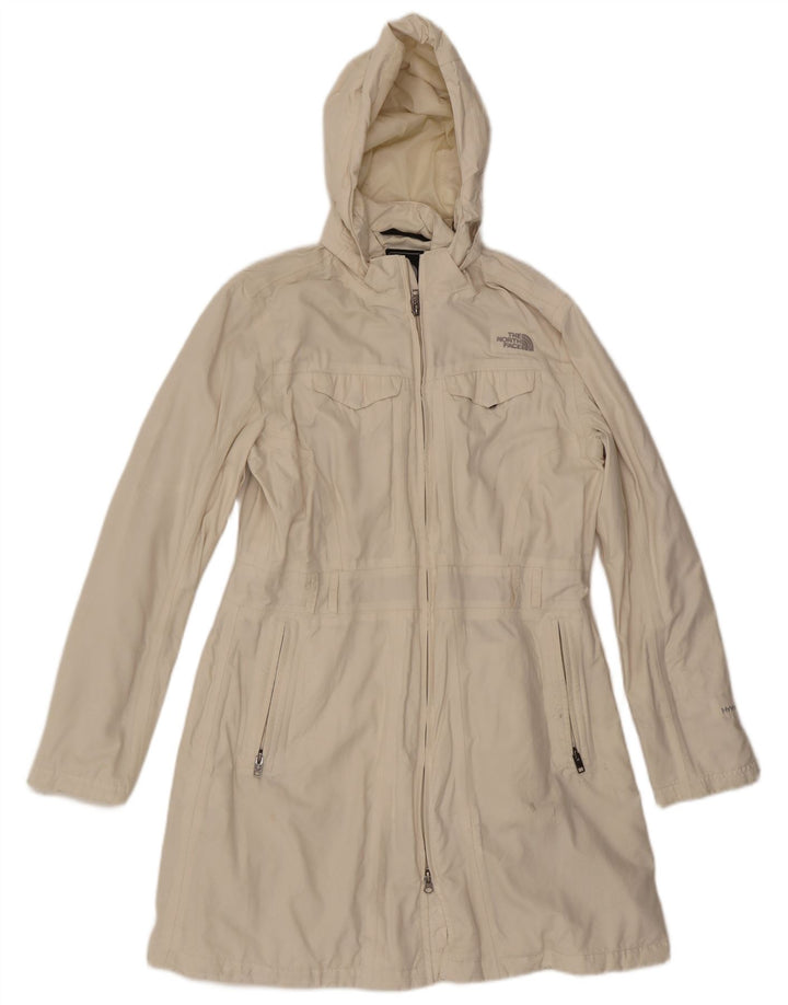 THE NORTH FACE Womens Hooded Overcoat UK 14 Large White Nylon
