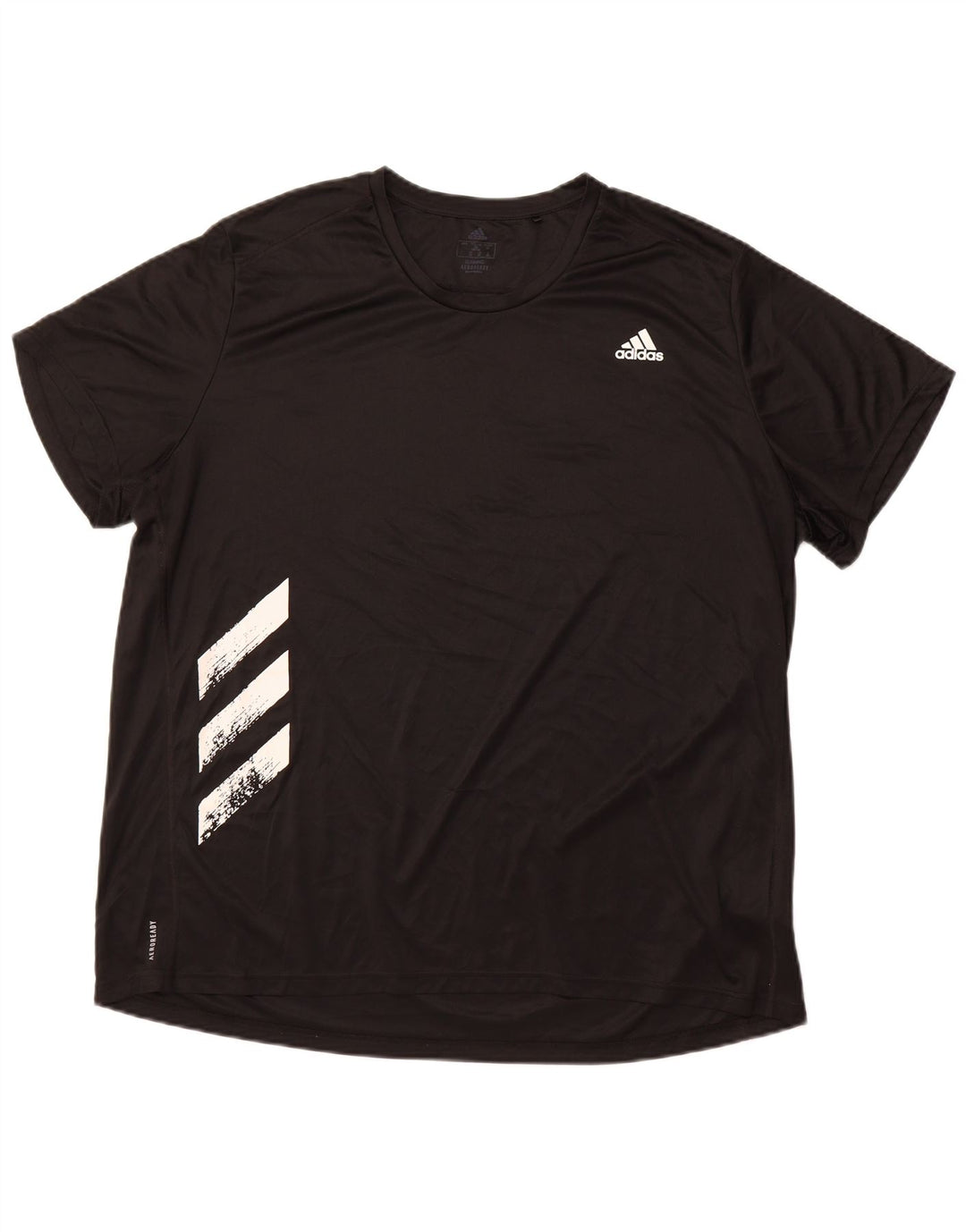 ADIDAS Mens Running T-Shirt Top 2XL Black Polyester Sports
