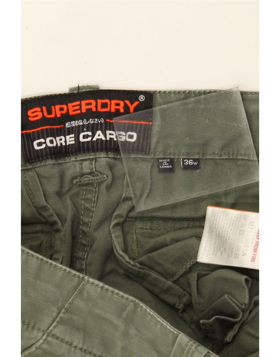 SUPERDRY Mens Cargo Shorts W36 Large Khaki Cotton