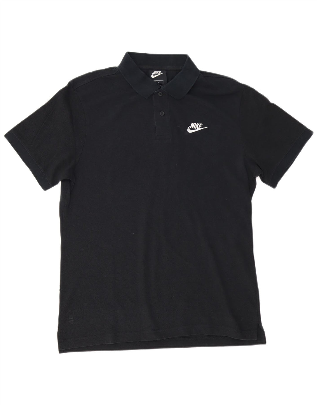 Nike Mens Polo Shirt Medium Black Cotton