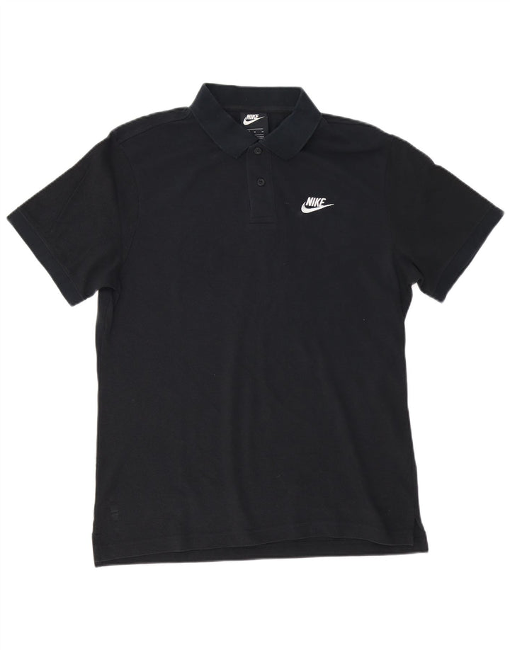 Nike Mens Polo Shirt Medium Black Cotton