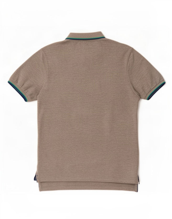 North Sails Mens Polo Shirt Medium Grey Striped Viscose