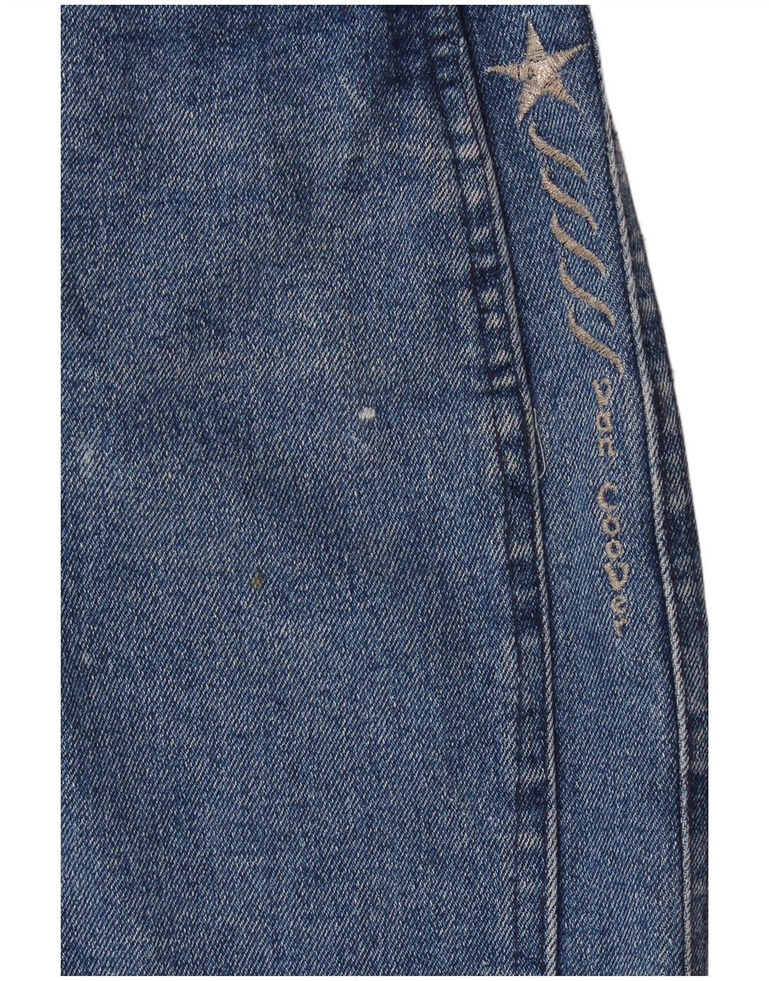Vintage Womens Mini Denim Skirt IT 46 Large W32 Blue Cotton