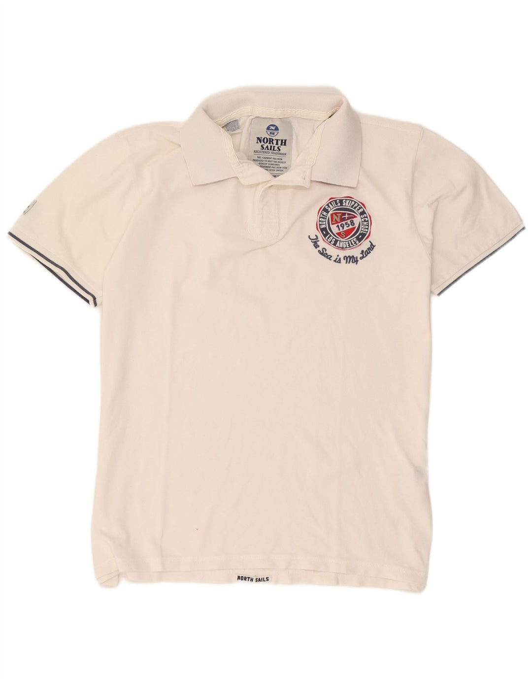 North Sails Mens Graphic Polo Shirt 2XL White Cotton