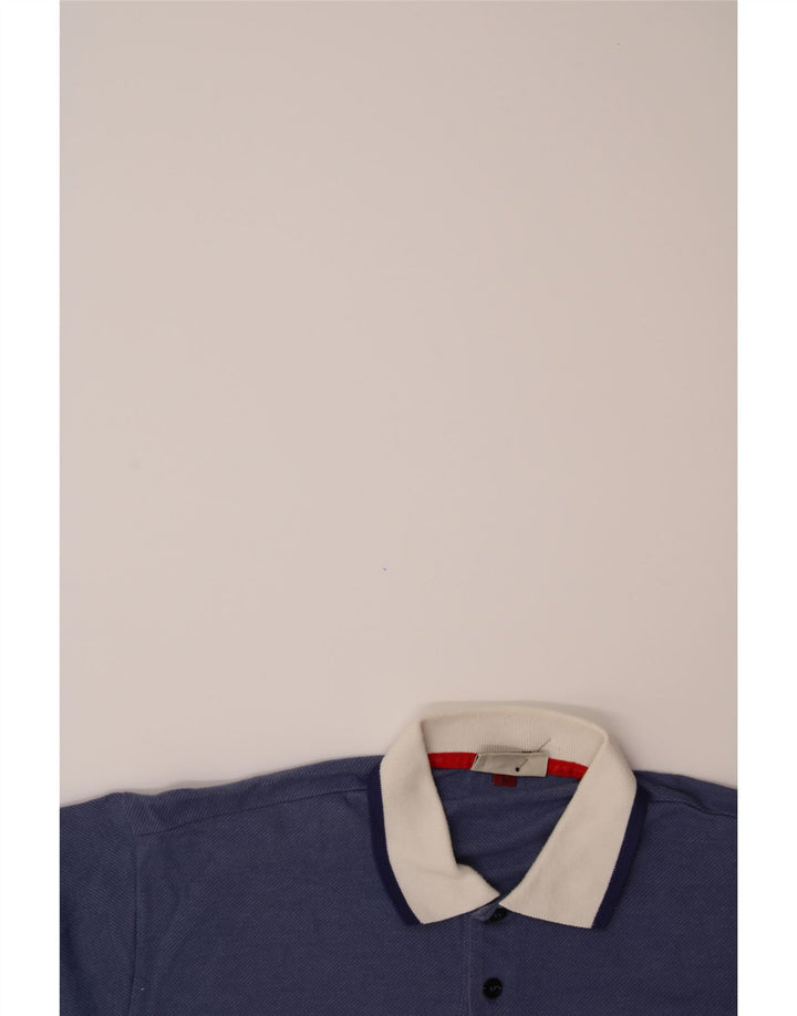 ASICS Mens Polo Shirt Large White Colourblock Cotton Vintage Asics and Second-Hand Asics from Messina Hembry 